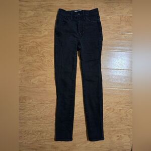 Madewell 10" high rise skinny jeans in black size 25